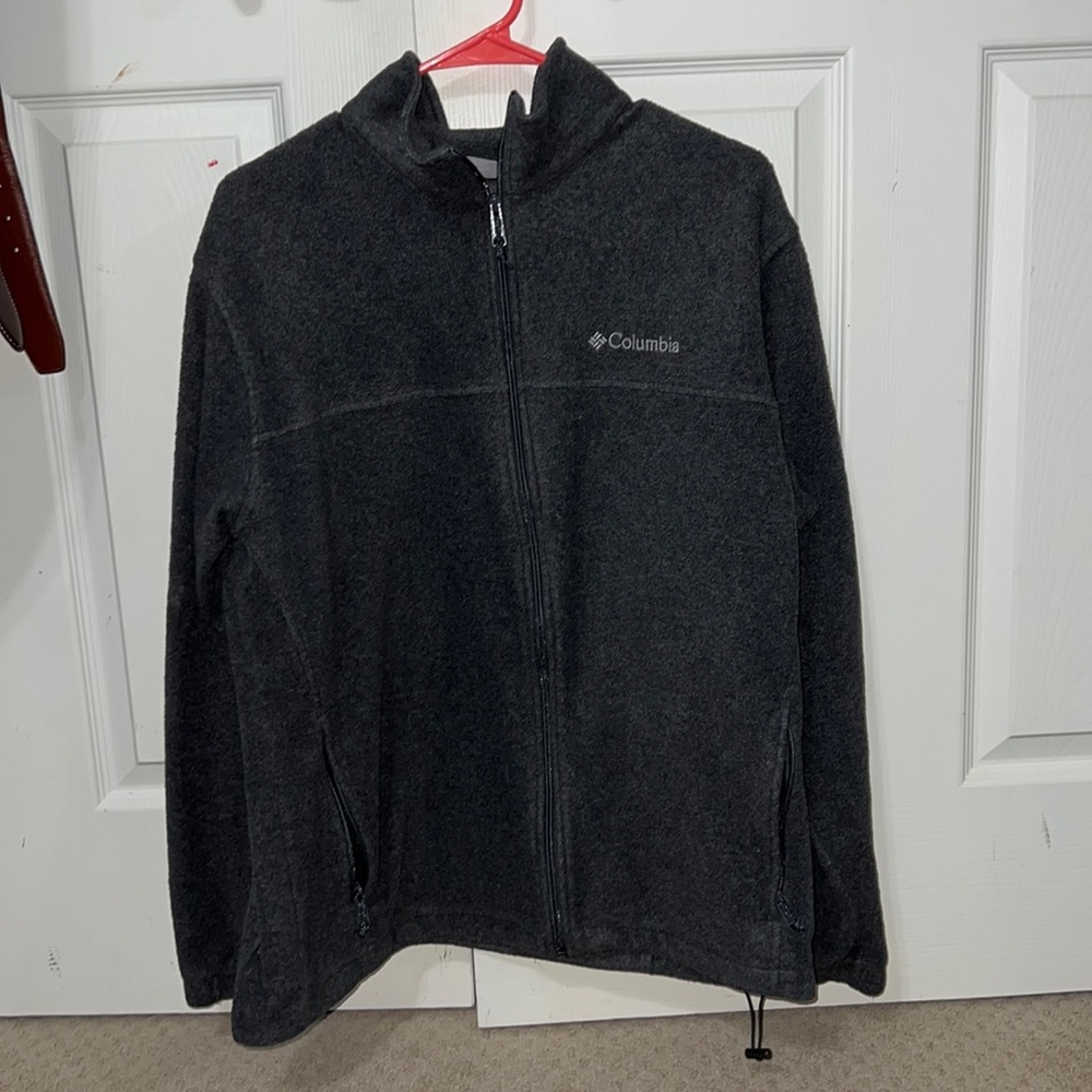 grey columbia fleece jacket